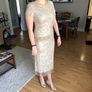 SL Fashions Gold special occasion dress